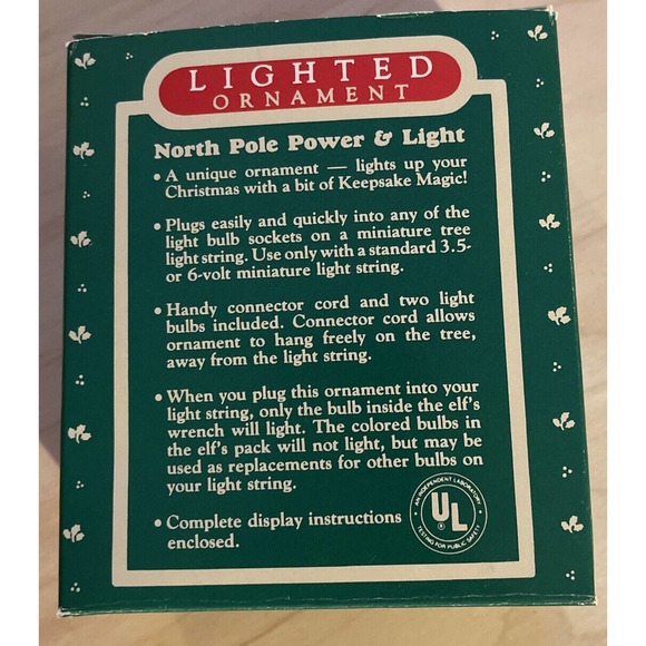 Hallmark 1987 North Pole Power and Light Keepsake Magic Christmas Ornament - NIB - Picture 2 of 2